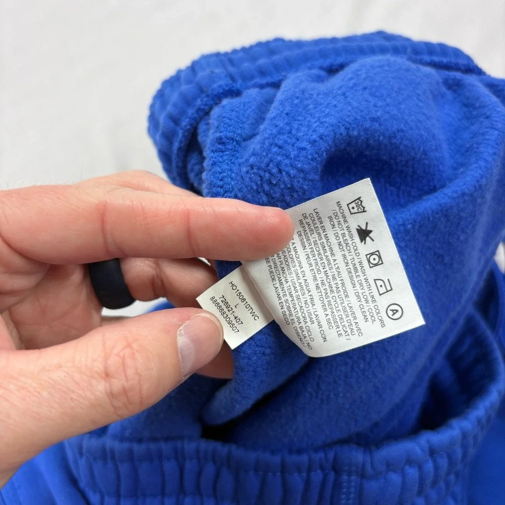 Air Jordan Jogger Sweatpants Mens Large Blue Tapered Spell Out Fleece Lounge